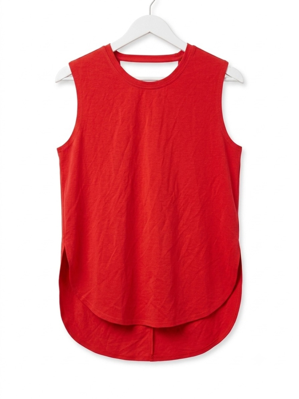 SSYS Red Sleeveless High-Low Tank Top w/ backout